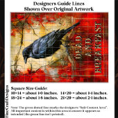 Papier Mousseline Custom “Dead and Breakfast” Spooky Raven Art ET3L