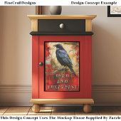 Papier Mousseline Custom “Dead and Breakfast” Spooky Raven Art ET3L