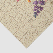 Papier Mousseline Custom Design Floral Crackle Effect Decoupage (Détail)