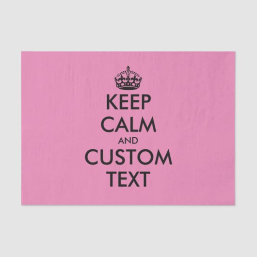 Papier Mousseline Custom Keep Calm papier cadeau souvenir papier pap (Recto)