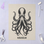 Papier Mousseline Custom Kraken Octopus Squid Name Decoupage  (Artisanat)