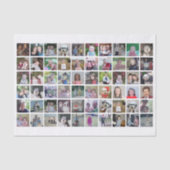 Papier Mousseline Custom Modern Family 60 Photo Collage - blanc (Recto)