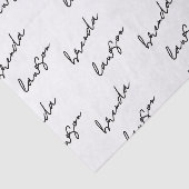 Papier Mousseline Custom Name Minimal Script Small Business Wrapping (Détail)