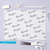 Papier Mousseline Custom Name Minimal Script Small Business Wrapping (Artisanat)