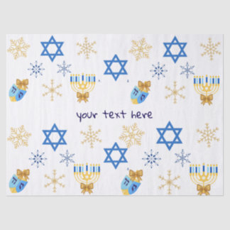 Papier Mousseline Customisable Hanukkah winter tissue Paper