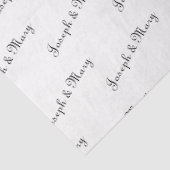 Papier Mousseline Customizable Bride And Groom's Name Wedding  (Détail)