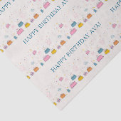 Papier Mousseline Customizable Confetti & Cake Birthday  (Détail)