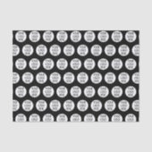 Papier Mousseline Customize Your Black White company logo pattern (Recto)