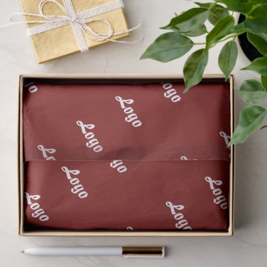 Papier Mousseline Customized Your Own Logo Stylish Modern Minimal (Cadeau)