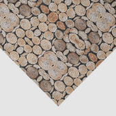 Papier Mousseline Cut Tree Branch Logs Stacked Pattern Photograph (Détail)