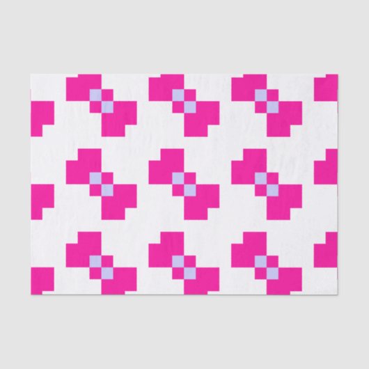 Papier Mousseline Cute 8 bits Pixel Bow (Recto)