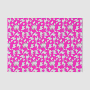 Papier Mousseline Cute Alpacas avec parties scintillant bulles fleur