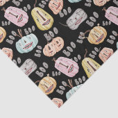 Papier Mousseline Cute Aquarelle Boo Citrouille Éffrayant Halloween (Détail)