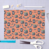 Papier Mousseline Cute aquarelle Halloween Chats et Cauldrons (Artisanat)