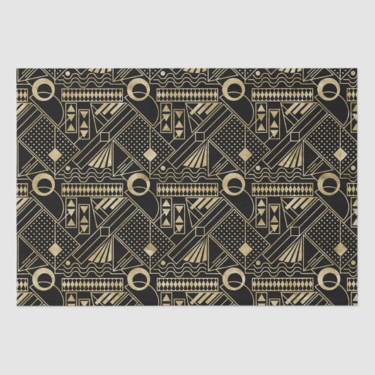 Papier Mousseline Cute art déco motif tissu (Recto)