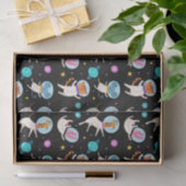 Papier Mousseline Cute Astronaut Animaux flottant dans l'espace (Cadeau)