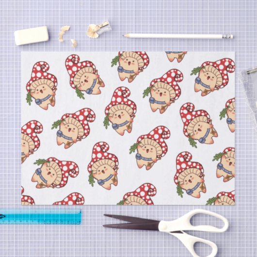Papier Mousseline Cute automne fourrage de champignons (Artisanat)