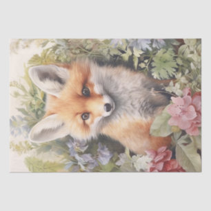 Papier Mousseline Cute Baby Fox