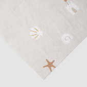 Papier Mousseline Cute Beach Seashell Sandcastle Starfish (Détail)