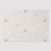 Papier Mousseline Cute Beach Seashell Sandcastle Starfish (Recto)