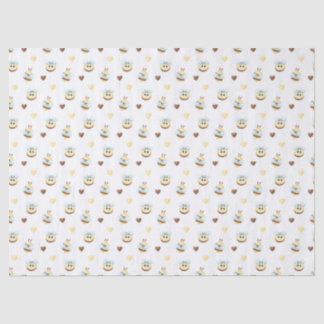 Papier Mousseline Cute Bees & Hearts Gift Wrapping Paper