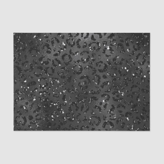 Papier Mousseline Cute Black Cheetah Leopard Motif d'impression (Recto)