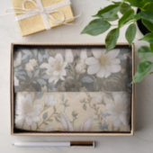 Papier Mousseline Cute Blanc Bunny Pastel Jaune Floral (Cadeau)