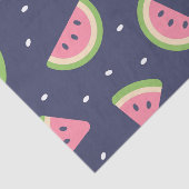 Papier Mousseline Cute Blue Green Boy's Birthday Watermelon Fruit (Détail)