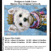 Papier Mousseline Cute Boho Royal Westie Dog, Crown EV7 Decoupage