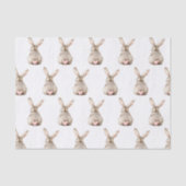 Papier Mousseline Cute Bunny Rabbit Pink Heart Tail Baby Shower (Recto)