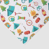 Papier Mousseline Cute Camping motif tissu (Détail)