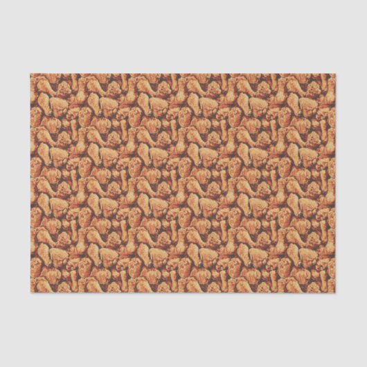 Papier Mousseline Cute carrelé motif de poulet frit (Recto)