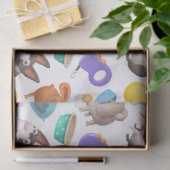 Papier Mousseline Cute Cartoon Chiens Bows et os Découpage (Cadeau)