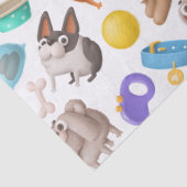 Papier Mousseline Cute Cartoon Chiens Bows et os Découpage (Détail)