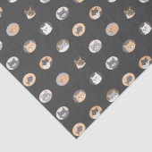 Papier Mousseline Cute Cat Face Tissue Paper with Cat Pattern (Détail)