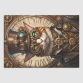 Papier Mousseline Cute Cat Steampunk with Hat 13X19 (Recto)