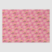 Papier Mousseline Cute Chat et Fleurs (Recto)