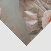 Papier Mousseline Cute Chat et Roses romantiques - Découpage - (Détail)