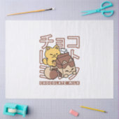 Papier Mousseline Cute Chat Riding Chocolat Lait Carton Kawaii Art (Artisanat)