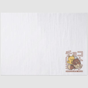 Papier Mousseline Cute Chat Riding Chocolat Lait Carton Kawaii Art