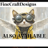Papier Mousseline Cute Chat Steampunk Avec Ailes, Pluie AX8 Découpag