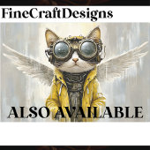 Papier Mousseline Cute Chat Steampunk Avec Ailes, Pluie AX9 Découpag