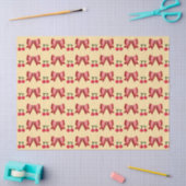 Papier Mousseline Cute Cherry Bow Seamless Pattern Pink Aesthetic Ka (Artisanat)