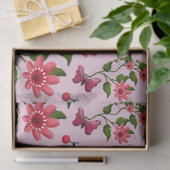 Papier Mousseline Cute Cherry Butterfly Pattern, Glossy Kawaii Fruit (Cadeau)