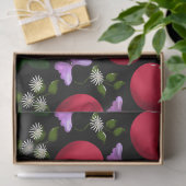 Papier Mousseline Cute Cherry Butterfly Pattern, Glossy Kawaii Fruit (Cadeau)