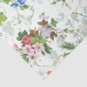 Papier Mousseline Cute Chic Girly Floral-White Arrière - plan (Détail)