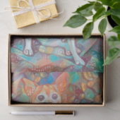 Papier Mousseline Cute Chihuahua Art Blue Brown Dog Portrait (Cadeau)