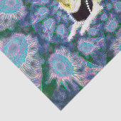 Papier Mousseline Cute Chihuahua Chien Turquoise Jaune Art Découpage (Détail)