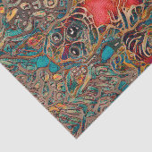 Papier Mousseline Cute Chihuahua Dog Art Turquoise Portrait Brown (Détail)