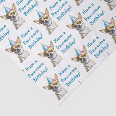 Papier Mousseline Cute Chihuahua en Casquette d'anniversaire (Détail)